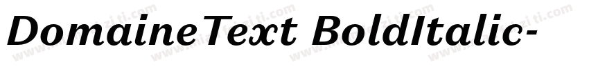DomaineText BoldItalic字体转换